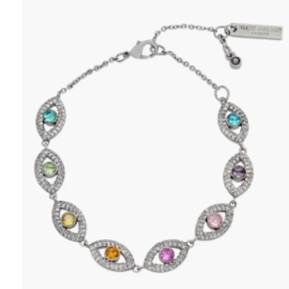 KURT GEIGER LONDONCrystal & CZ Evil Eye Station Bracelet - Picture 6 of 6